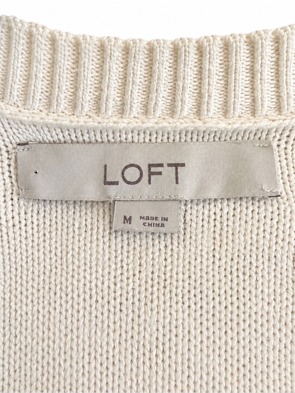 LOFT Ombre Dip Dye Sweater Medium Butter Yellow Ivory Mustard - Picture 4 of 4